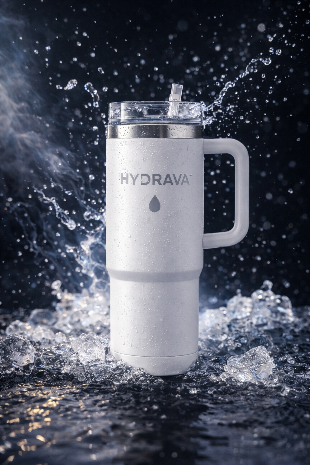 Hydrava™ – Gourde Isotherme Premium avec Paille Intégrée (40oz / 1,18L)